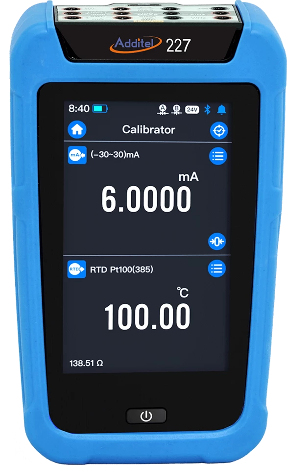 Additel ADT227-HART Multifunction Documenting Process Calibrator with HART communicator